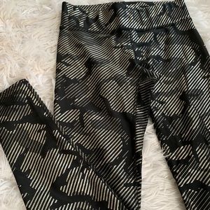 Terez Gold Foil & Black Camo Leggings